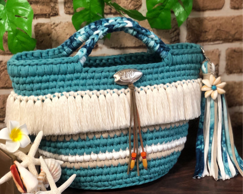 めちゃ大容量♪ アクアマリン ふわっとフリンジ フックドゥ  