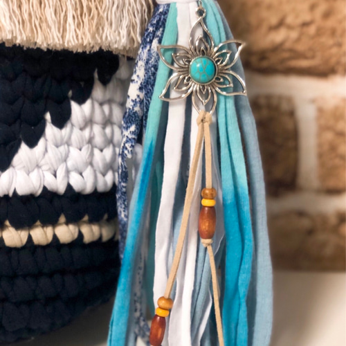 大容量♪ 肩がけ 2wayタイプ 波模様 フックドゥ ズパゲッティ バッグ  