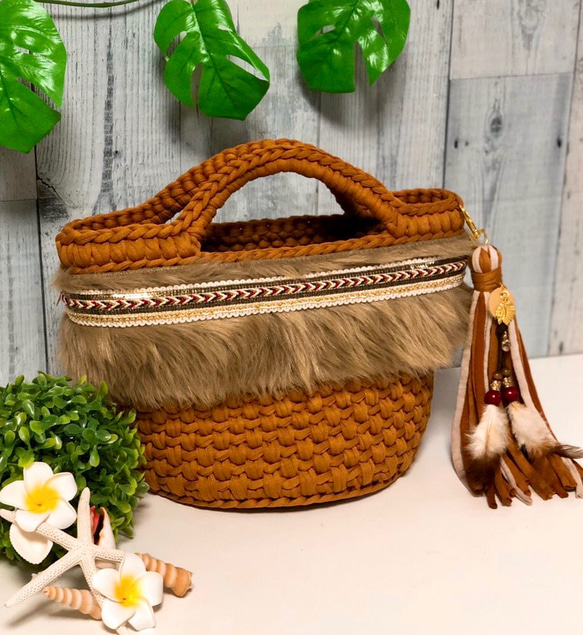 大容量♪ ネイティヴ風×もこもこファー フックドゥ ズパゲッティ  