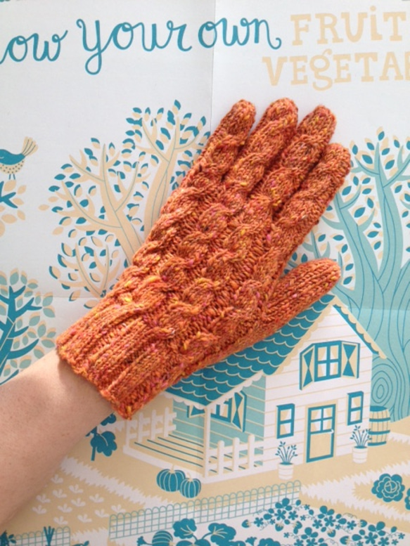 優雅的手套✩橙色☆包括來自法國的運費 第1張的照片