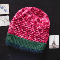 甜草莓羊毛針織帽 ☆ 法國免運費 第1張的照片