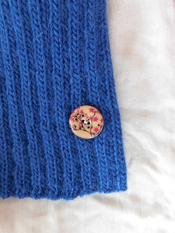 輕盈樸實的藍色針織帽☆從法國免費送貨 第2張的照片