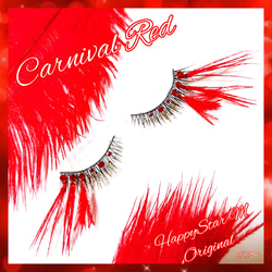 ❤感謝品★Carnival Red★partyまつげ カーニバル レッド●送無料●即買不可 1枚目の画像