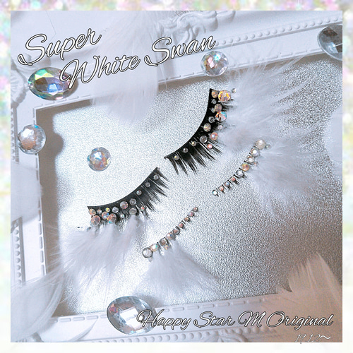 ❤★Super White Swan★上下partyまつげスーパーホワイトスワン ❤☆Super White Swan☆上下partyまつげ スーパー ホワイト