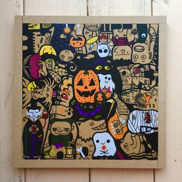 ハロウィンのイラスト木工パズル 2枚目の画像