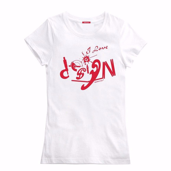 愛設計文創T恤 (女性適用版) (紅) 第3張的照片
