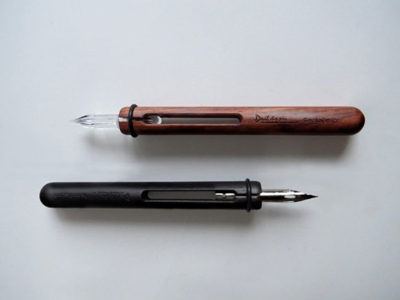 [新製品] GeckoDesign Harmony Pen（Purple Tan）x tacit ink bottle（roun 3枚目の画像