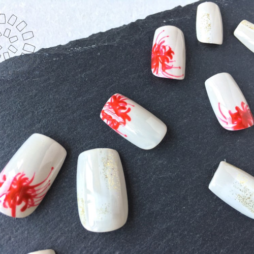 曼珠沙華(形状記憶ジェルチップ) ネイルチップ（つけ爪） 爪工房