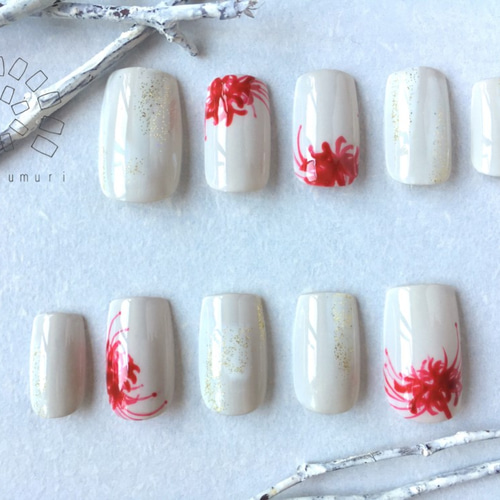 曼珠沙華(形状記憶ジェルチップ) ネイルチップ（つけ爪） 爪工房