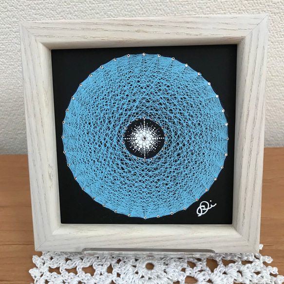 手描きミニ曼荼羅アート原画"縁(エニシ)"織葉曼荼羅習作 手描きミニ曼荼羅アート原画"縁(エニシ)"織葉曼荼羅習作