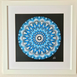 曼荼羅アート『光のしずく』手描き原画・スワロフスキーラインストーン