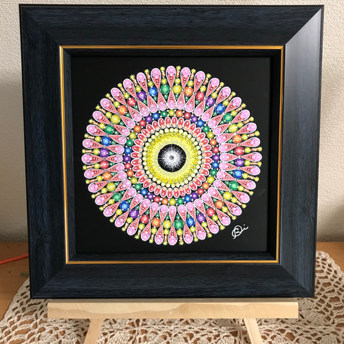 曼荼羅アート＂祝福＂(織葉曼荼羅 習作)手描き原画