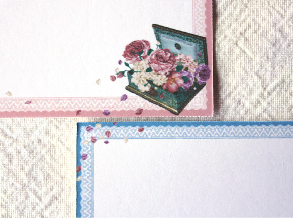 大人可愛いメッセージカード『Flower Box』30枚（白上質紙） 2枚目の画像
