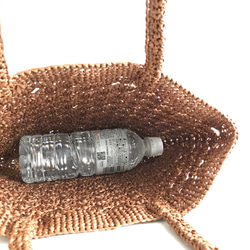 「値下げしました」松編み模様のトート（大）②￥3000→￥2400 4枚目の画像