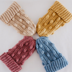 玉編み模様のニット帽04 4枚目の画像