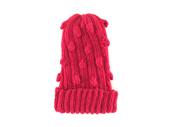 玉編み模様のニット帽06 2枚目の画像