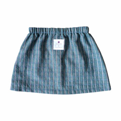 小女生綠色格子短裙 - 日本純棉印花布料 - 手工限量製作童裝 第2張的照片