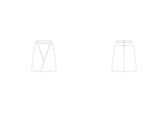 Creema限定販売 裏地・ポケット有りで1枚でキマる☆台形スカート/MサイズtypeA 3枚目の画像