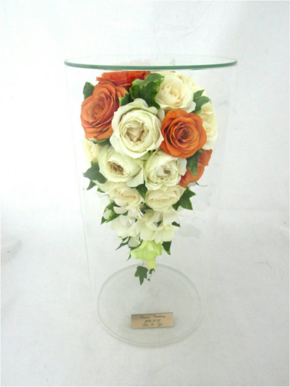 大切なキャスケードブーケをアフターブーケに・・そのままの形で残せます！ 