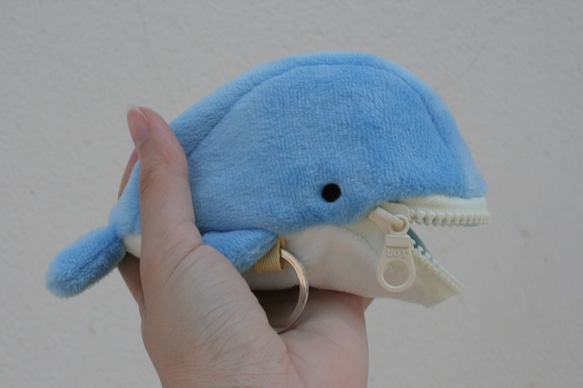 mini Whale Pouch 食いしん坊くじら小物入れ 5枚目の画像