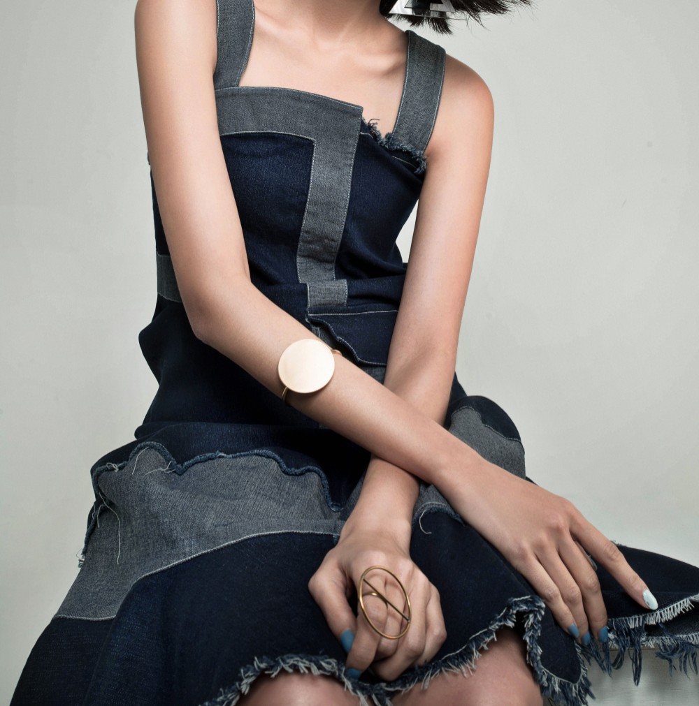 Emma-デニムステッチドレス