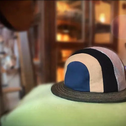 【Creema限定で送料無料】Tranches d'oignons Le Bleu ツバの小さなオニオンスライス帽子　 2枚目の画像