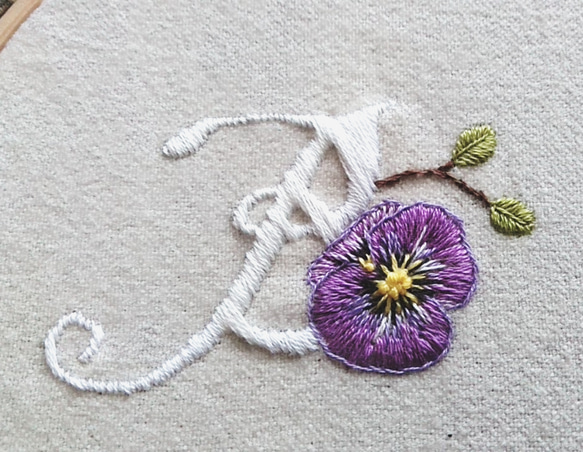 あなたの誕生花を。イニシャル刺繍サービス〜帽子へ〜 2枚目の画像