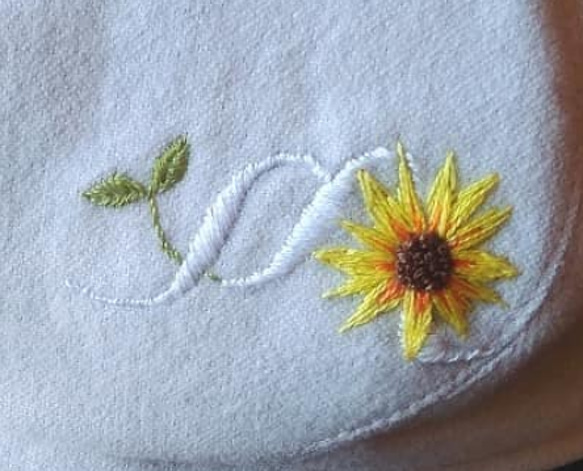 【イニシャル刺繍します】あなたの誕生花を。イニシャル刺繍サービス〜帽子へ〜 1枚目の画像