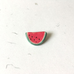 石下 / 夏日 西瓜 水果 生果 食物 陶瓷 扣針 胸針 別針 第1張的照片
