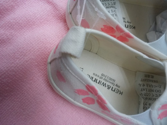 桜ハンドメイド  サクラのお子様靴　１７ｃｍ 3枚目の画像