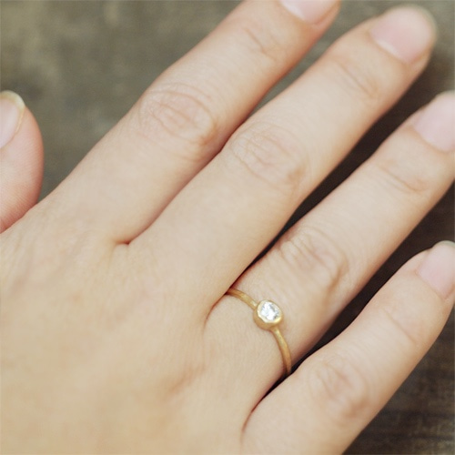 天然石オーダーも可 K18GP アンティーク風リング 指輪・リング atelier