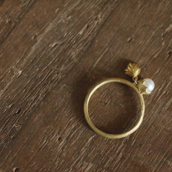 淡水珍珠與貝殼戒指 第2張的照片