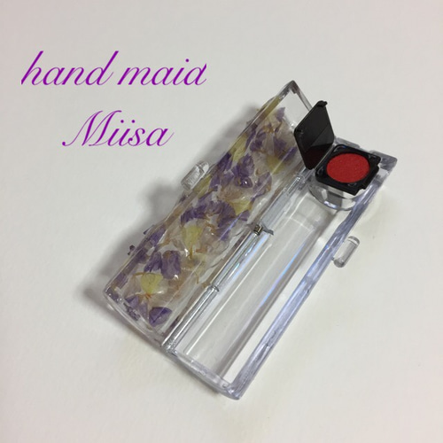 ♡展示品♡6押し花印鑑ケースレジンハンドメイド