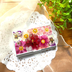 ✧‧˚本物のお花の名刺入れ・カードケース『花華❀.*･ﾟhana✿hana』＊Miisan 数量限定 受注制作 2枚目の画像