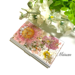 ✧‧˚本物のお花の名刺入れ・カードケース『花華❀.*･ﾟhana✿hana』＊Miisan 数量限定 受注制作 5枚目の画像