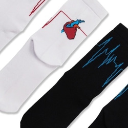 白心臟 靴下 / ECG Heart Socks 2枚目の画像