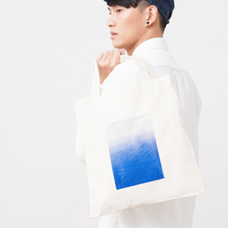 グラデーション トートバッグ /  Blue Gradient Tote Bag 2枚目の画像