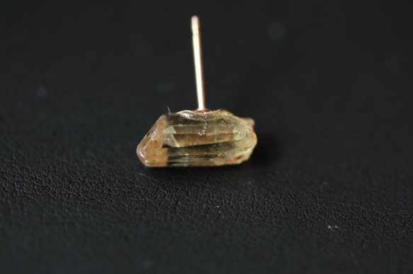 原石耳環 ~ 磷灰石 14kgf 作為一件出售 防過敏 第2張的照片