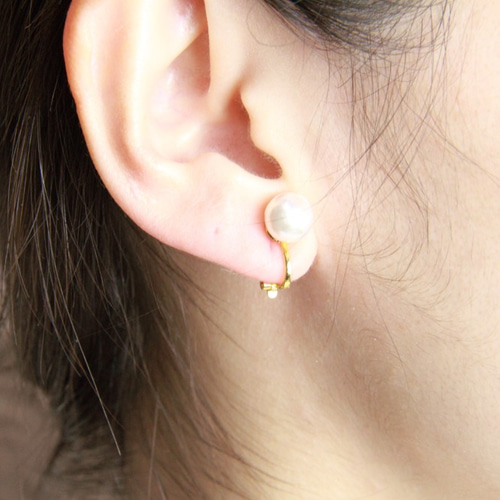 特集掲載】あこや真珠 一粒イヤリング イヤリング・ノンホールピアス