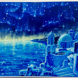 油彩複製画A4『水上の神殿』 絵画 Knight Time 通販 3895481｜Creema