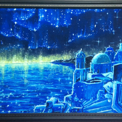 絵画 Mirror_Oil No.4 油彩複製画A4『水上の神殿』 絵画 Knight Time 通販 3895481｜Creema