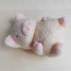 羊毛の２頭身豚さん 5枚目の画像