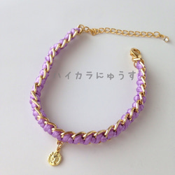 【再販】Twist イニシャルブレス／ purple 3枚目の画像