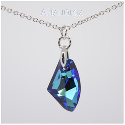 Swarovski crystal necklace BermudaBlue 2枚目の画像