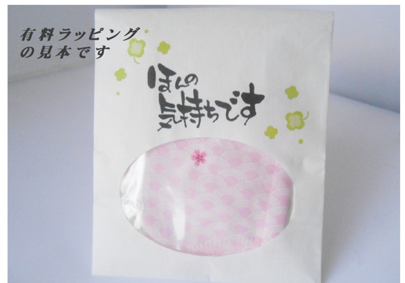 ３サイズから選べる和柄の布マスク　プリーツタイプ　重ね付けにもピッタリ　　ピンク地青海波に桜 8枚目の画像