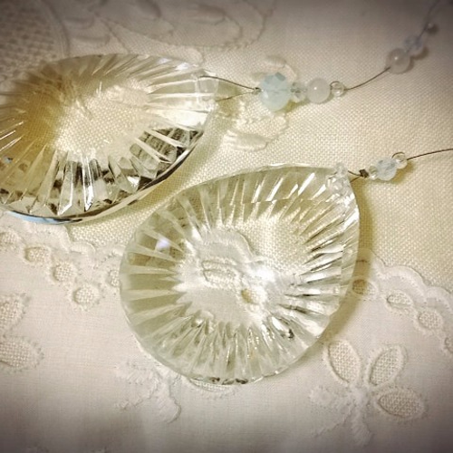 サンキャッチャー・フランスアンティークのクリスタル(M) サン