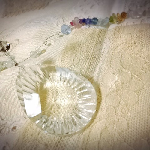 サンキャッチャー・フランスアンティークのクリスタル(M) サン