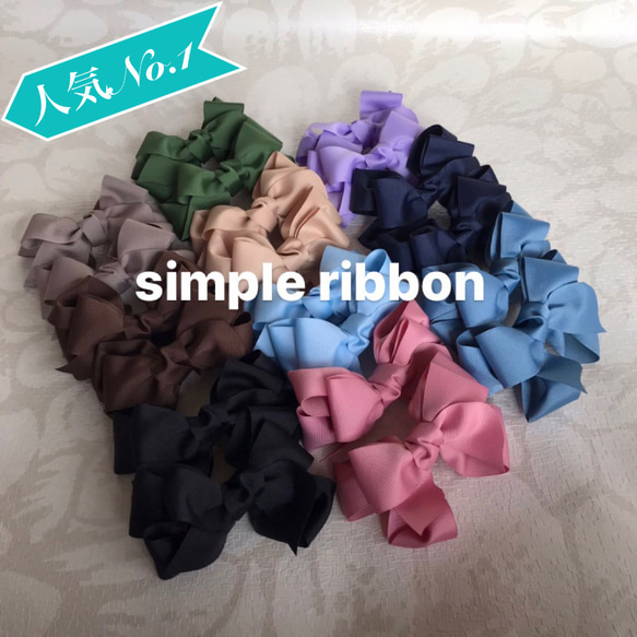 【No.001 simple ribbon】ブラック　バナナクリップ 1枚目の画像