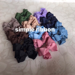 【No.001 simple ribbon】ブラック　バナナクリップ 6枚目の画像