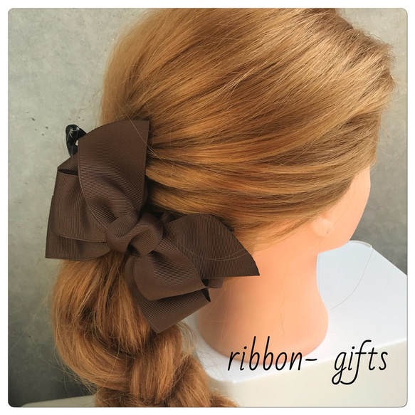 オーダーページ】サイドツイードリボン 重ねリボン ビッグ ヘアゴム